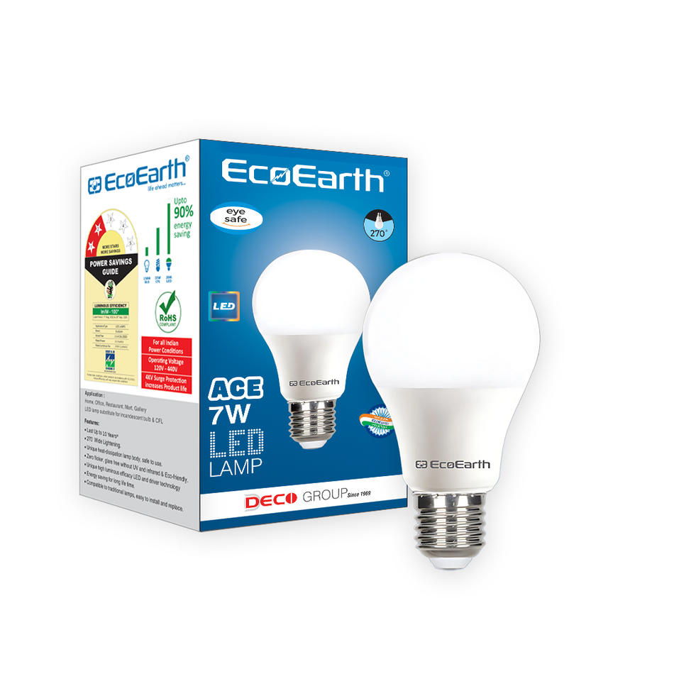 EcoEarth Led Bulb 270° Diffusion | Lamp | E27 | Pack of 2