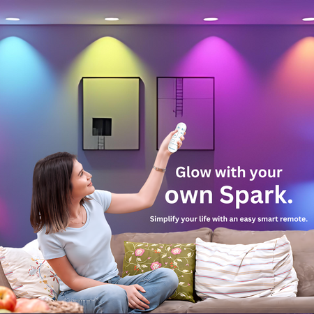 "Glow Your Light with EcoEarth Smart Remote – Effortlessly adjust brightness, colors, and modes for the perfect ambiance in every room."